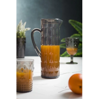 Akrilik Allegra 1,5 Lt Füme Sürahi (Buzdolabı Kapak Rafına Sığar)