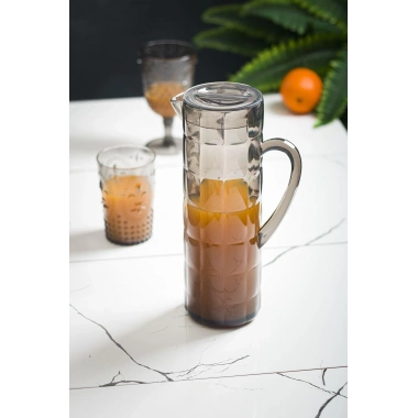 Akrilik Allegra 1,5 Lt Füme Sürahi (Buzdolabı Kapak Rafına Sığar)