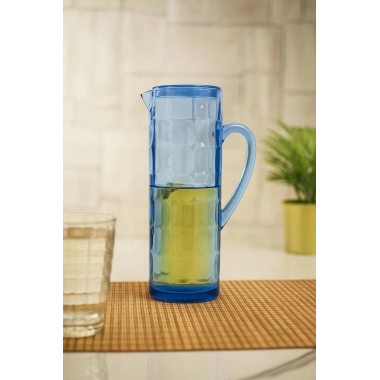 Akrilik Allegra 1,5 Lt Lacivert Sürahi (Buzdolabı Kapak Rafına Sığar)