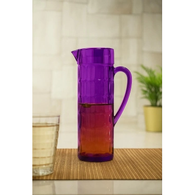 Akrilik Allegra 1,5 Lt Mor Sürahi (Buzdolabı Kapak Rafına Sığar)