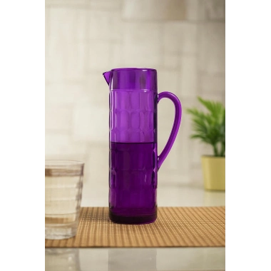 Akrilik Allegra 1,5 Lt Mor Sürahi (Buzdolabı Kapak Rafına Sığar)