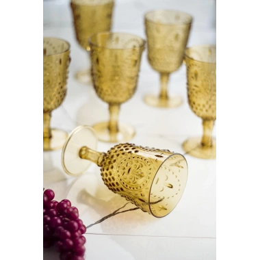 Akrilik Amber Tekli Kadeh & Su Meşrubat Kahve Yanı Bardağı 450 ml ( Cam Değildir )