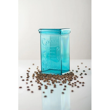 Akrilik Aquamarin Şeker Kahve Çay Kavanozu 500 Ml (Vakum Kapak )