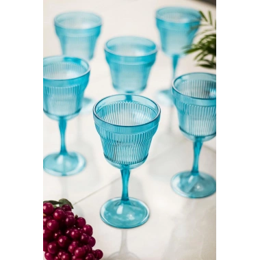 Akrilik Aquamarin Tekli Kadeh & Su Meşrubat Kahve Yanı Bardağı 300 ml ( Cam Değildir )