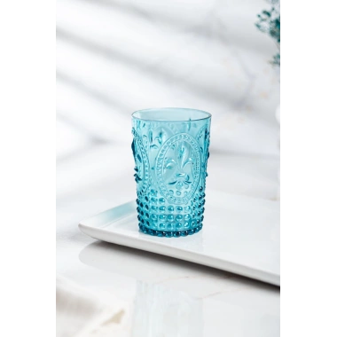 Akrilik Aquamarin Tekli Kısa Bardak & Su Meşrubat Kahve Yanı Bardağı 400 ml ( Cam Değildir )