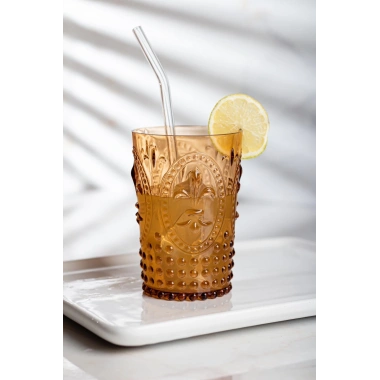 Akrilik Bal 6lı Kısa Bardak & Su Meşrubat Kahve Yanı Bardağı 400 ml ( Cam Değildir )