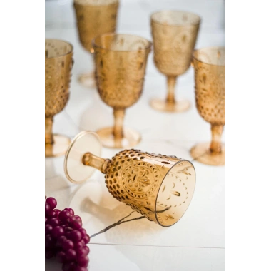 Akrilik Bal Tekli Kadeh & Su Meşrubat Kahve Yanı Bardağı 450 ml ( Cam Değildir )