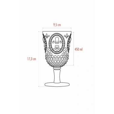 Akrilik Bal Tekli Kadeh & Su Meşrubat Kahve Yanı Bardağı 450 ml ( Cam Değildir )