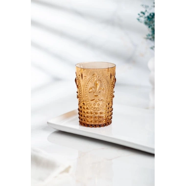 Akrilik Bal Tekli Kısa Bardak & Su Meşrubat Kahve Yanı Bardağı 400 ml ( Cam Değildir )