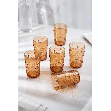 Akrilik Bal Tekli Kısa Bardak & Su Meşrubat Kahve Yanı Bardağı 400 ml ( Cam Değildir )