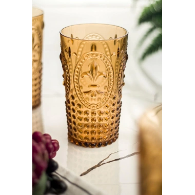 Akrilik Bal Tekli Uzun Bardak & Su Meşrubat Bardağı 750 ml ( Büyük Boy & Cam Değildir )