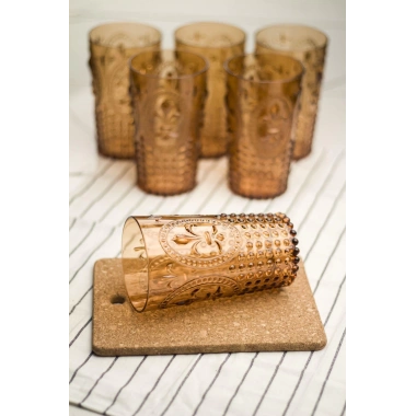 Akrilik Bal Tekli Uzun Bardak & Su Meşrubat Bardağı 750 ml ( Büyük Boy & Cam Değildir )