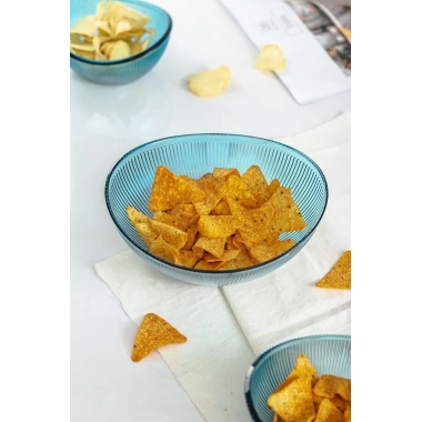 Akrilik Barok Aquamarin Orta Boy Oval Meyve & Salata Kasesi & Karıştırma Kabı / 1,6 Lt  (CAM DEĞİLDİR)