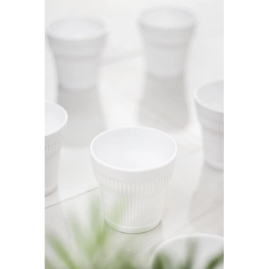 Akrilik Beyaz 6lı Kısa Bardak & Su Meşrubat Kahve Yanı Bardağı 300 ml ( Cam Değildir )