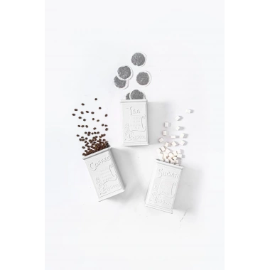 Akrilik Beyaz Şeker Kahve Çay Kavanozu 500 Ml (Vakum Kapak )