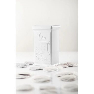 Akrilik Beyaz Şeker Kahve Çay Kavanozu 500 Ml (Vakum Kapak )