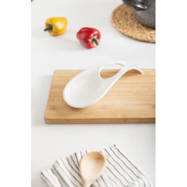 Akrilik Beyaz Tezgah Üstü Kirli Kaşıklık & Kepçe Altlığı