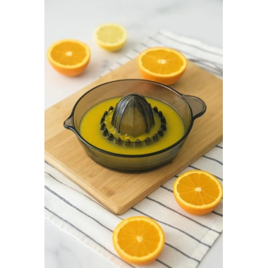 Akrilik Füme Narenciye Limon & Portakal Sıkacağı Pratik Portakal Sıkacağı