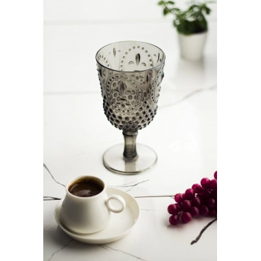 Akrilik Füme Tekli Kadeh & Su Meşrubat Kahve Yanı Bardağı 450 ml ( Cam Değildir )