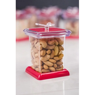 Akrilik Fuşya 12 Li Baharat Kavanozu & Baharatlık & Baharatlık Seti 200 ML ( CAM DEĞİLDİR )