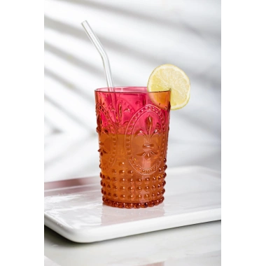 Akrilik Kırmızı Tekli Kısa Bardak & Su Meşrubat Kahve Yanı Bardağı 400 ml ( Cam Değildir )