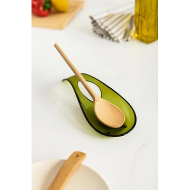 Akrilik Koyu Yeşil Tezgah Üstü Kirli Kaşıklık & Kepçe Altlığı