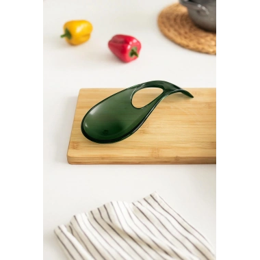 Akrilik Koyu Yeşil Tezgah Üstü Kirli Kaşıklık & Kepçe Altlığı