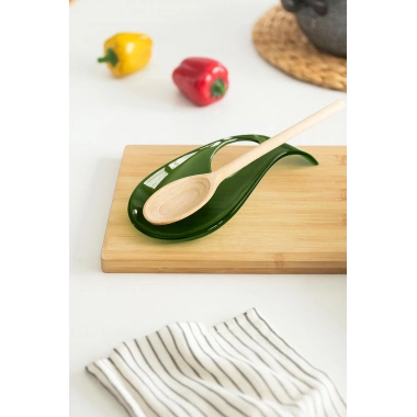 Akrilik Koyu Yeşil Tezgah Üstü Kirli Kaşıklık & Kepçe Altlığı