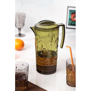 Akrilik Magic 2,3 Lt Koyu Yeşil Sürahi ( Cam Değildir !!! )