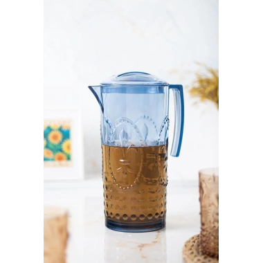 Akrilik Magic 2,3 Lt Lacivert Sürahi ( Cam Değildir !!! )