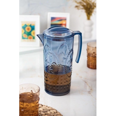 Akrilik Magic 2,3 Lt Lacivert Sürahi ( Cam Değildir !!! )