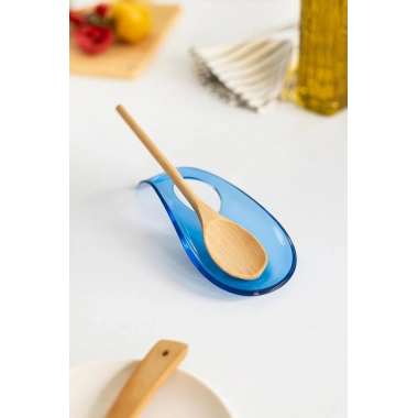 Akrilik Mavi Tezgah Üstü Kirli Kaşıklık & Kepçe Altlığı