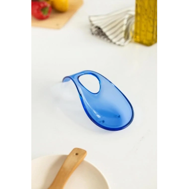 Akrilik Mavi Tezgah Üstü Kirli Kaşıklık & Kepçe Altlığı