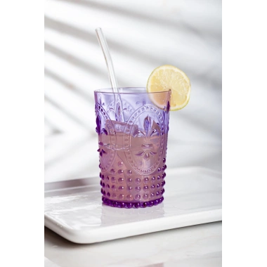 Akrilik Mor Kısa Bardak & Su Meşrubat Kahve Yanı Bardağı 400 ml ( Cam Değildir )