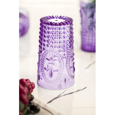 Akrilik Mor Tekli Uzun Bardak & Su Meşrubat Bardağı 750 ml ( Büyük Boy & Cam Değildir )