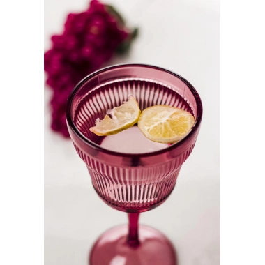 Akrilik Mürdüm Tekli Kadeh & Su Meşrubat Kahve Yanı Bardağı 300 ml ( Cam Değildir )