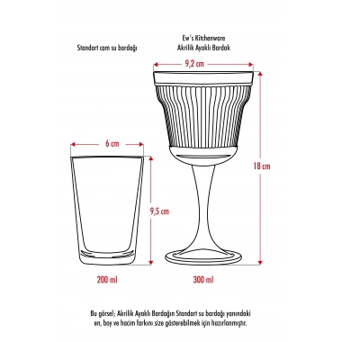 Akrilik Mürdüm Tekli Kadeh & Su Meşrubat Kahve Yanı Bardağı 300 ml ( Cam Değildir )