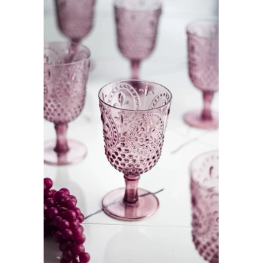 Akrilik Mürdüm Tekli Kadeh & Su Meşrubat Kahve Yanı Bardağı 450 ml ( Cam Değildir )