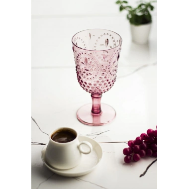 Akrilik Mürdüm Tekli Kadeh & Su Meşrubat Kahve Yanı Bardağı 450 ml ( Cam Değildir )