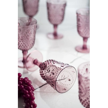 Akrilik Mürdüm Tekli Kadeh & Su Meşrubat Kahve Yanı Bardağı 450 ml ( Cam Değildir )