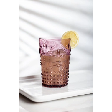 Akrilik Mürdüm Tekli Kısa Bardak & Su Meşrubat Kahve Yanı Bardağı 400 ml ( Cam Değildir )