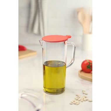 Akrilik Ölçekli Şeffaf 1 LT Yağlık & Yağdanlık & Ölçü Kabı ( Cam Değildir )