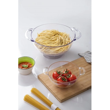 Akrilik Şeffaf 2 Li Süzgeç Seti ( Makarna & Pirinç Süzgeci )