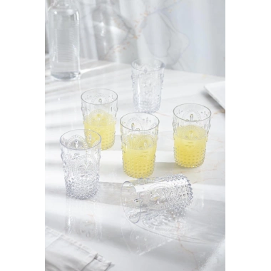 Akrilik Şeffaf 6lı Kısa Bardak & Su Meşrubat Kahve Yanı Bardağı 400 ml ( Cam Değildir )