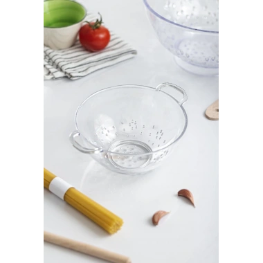 Akrilik Şeffaf Mini Pirinç Süzgeçi & Bakliyat Süzgeçi (3 Su Bardağı Ölçülü)