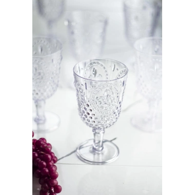 Akrilik Şeffaf Tekli Kadeh & Su Meşrubat Kahve Yanı Bardağı 450 ml ( Cam Değildir )