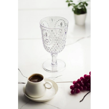 Akrilik Şeffaf Tekli Kadeh & Su Meşrubat Kahve Yanı Bardağı 450 ml ( Cam Değildir )