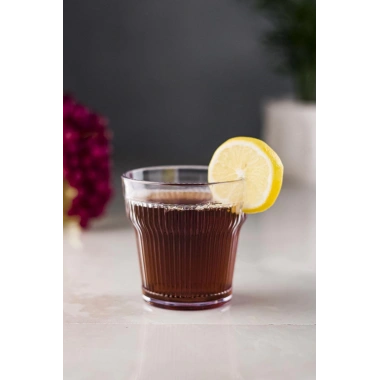 Akrilik Şeffaf Tekli Kısa Bardak & Su Meşrubat Kahve Yanı Bardağı 300 ml ( Cam Değildir )