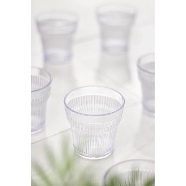 Akrilik Şeffaf Tekli Kısa Bardak & Su Meşrubat Kahve Yanı Bardağı 300 ml ( Cam Değildir )