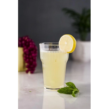 Akrilik Şeffaf Tekli Uzun Bardak & Su Meşrubat Bardağı 400 ml ( Cam Değildir )